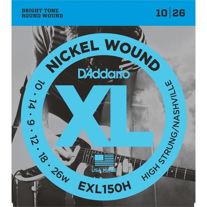 Hovedbilde D'Addario EXL150H Elgitarstrenger, Nashville High Tuning 010-026