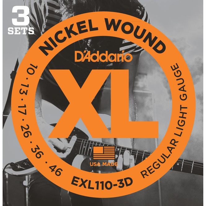 Hovedbilde D'Addario EXL110-3D Elgitarstrenger, 010-046, 3 sett