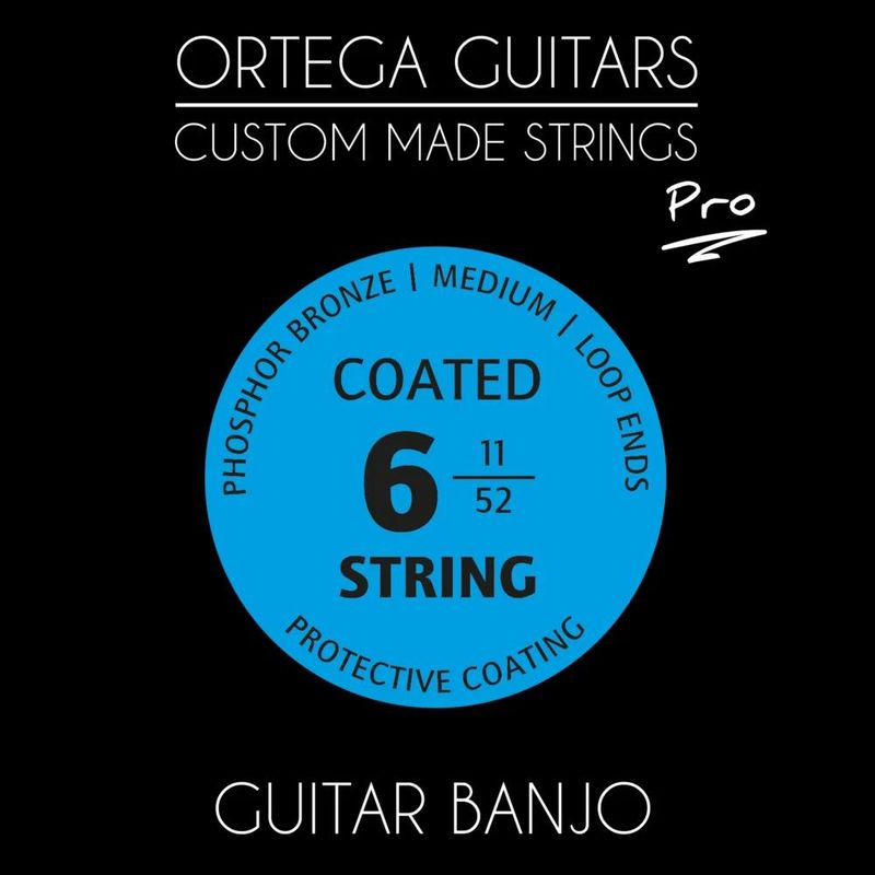 Ortega GBJP-6 Strengesett til 6-str. banjo, Coated Phosph. Br.