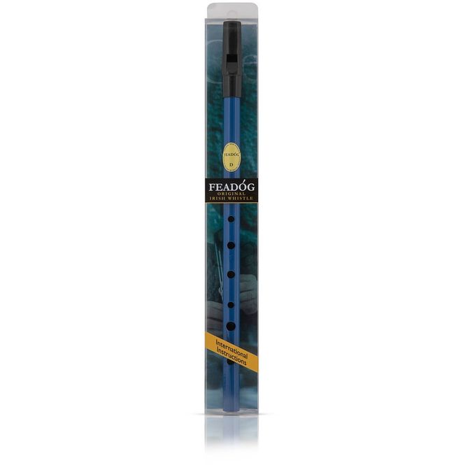 Hovedbilde Feadóg FW28 Blue Blikkfløyte, D-dur, messing, blå