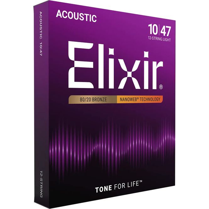 Hovedbilde Elixir 11152 Nanoweb 12-str. ak. gitarstr. 80/20 Bronze 010-047