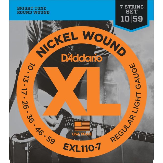 Hovedbilde D'Addario EXL110-7 Elgitarstrenger, 7-strengs 010-059