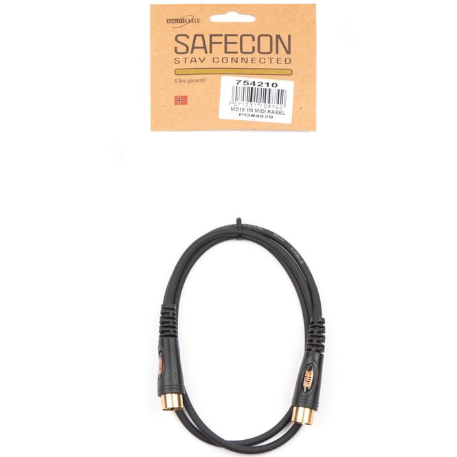 Hovedbilde Safecon MD10 MIDI-kabel 1m