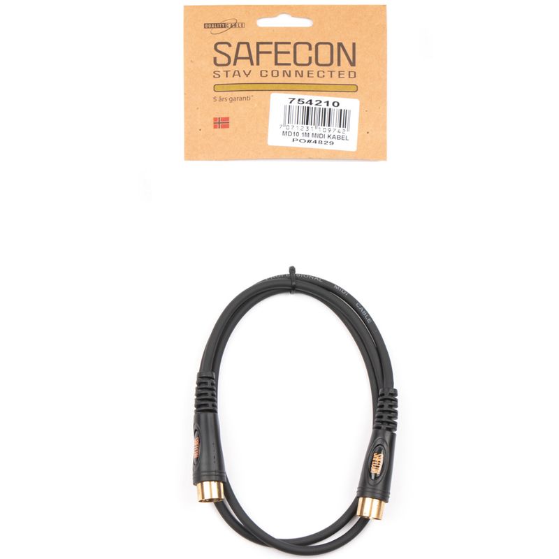 Safecon MD10 MIDI-kabel 1m