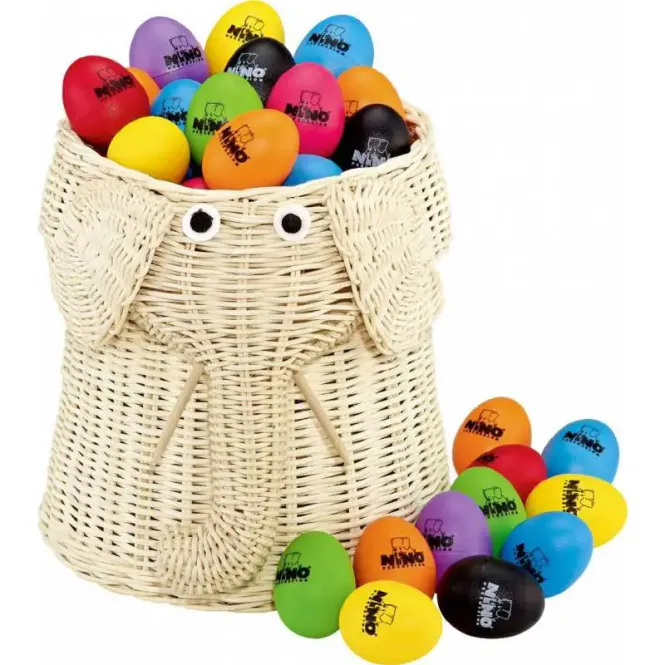 Hovedbilde Meinl Nino rytmeegg av plast, 80 stk i kurv, VE80-NINO540-2
