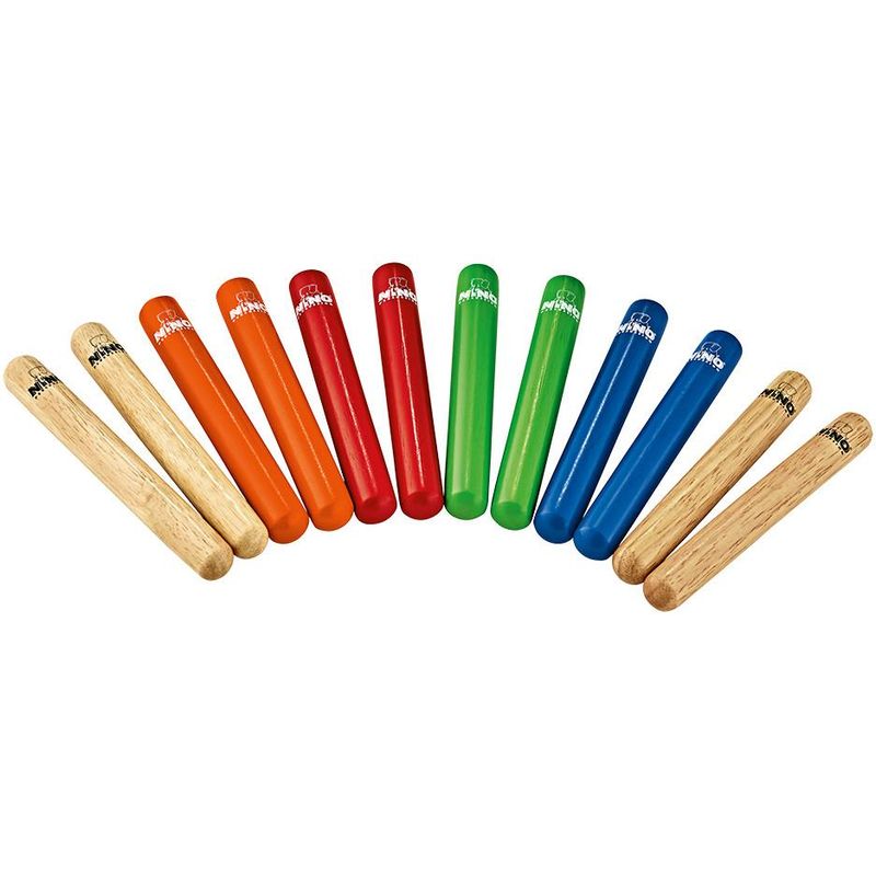Meinl NINO502-MC Claves 6-pakning i ulike farger