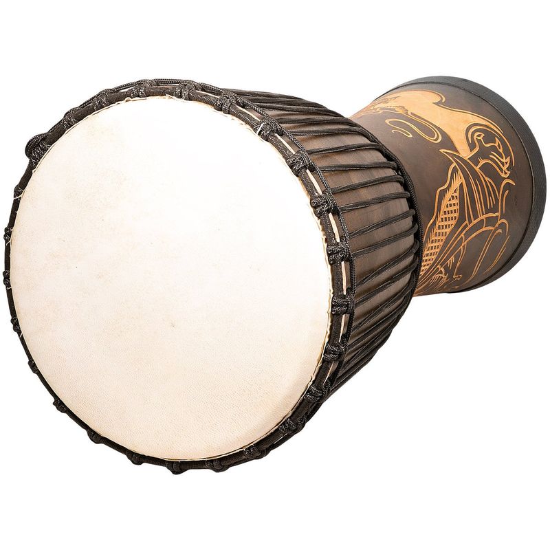Djembe av mahogni 60 cm, Drage