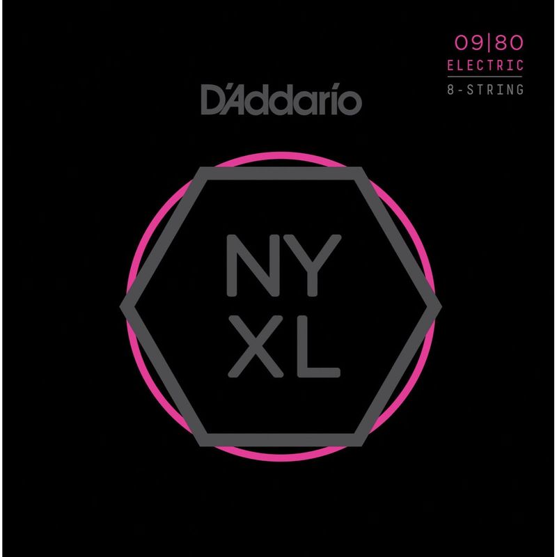 D'addario NYXL0980 Elgitarstrenger 8-strengs 09-80