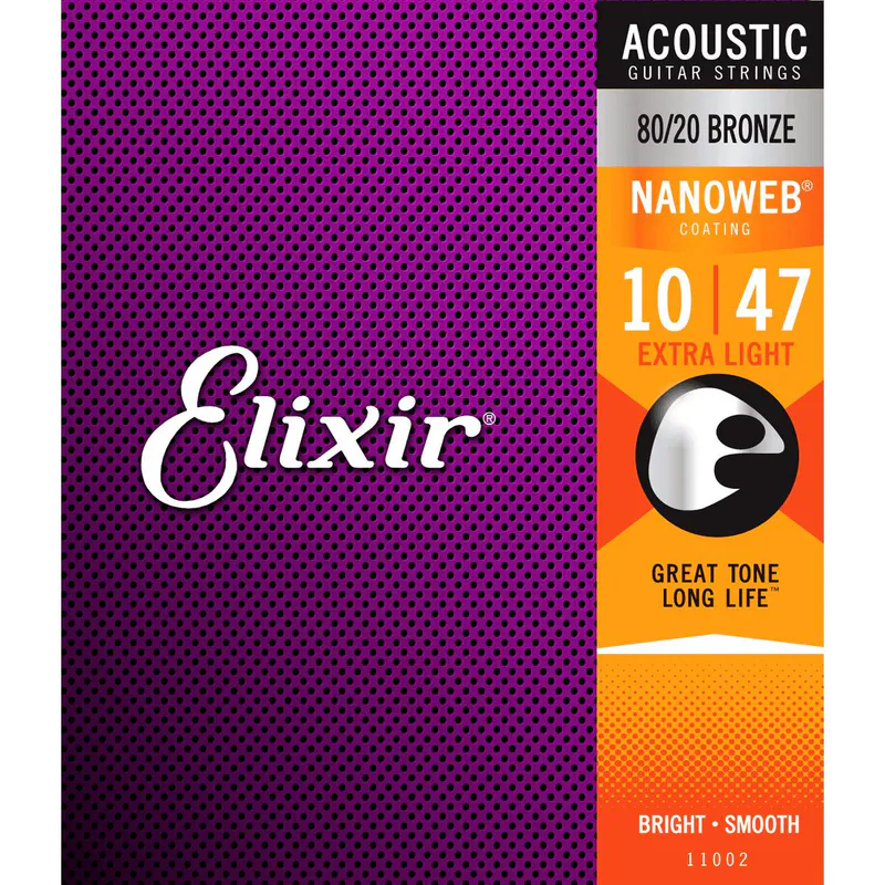 Elixir 11002 Nanoweb ak. gitarstr. 80/20 Bronze 010-047