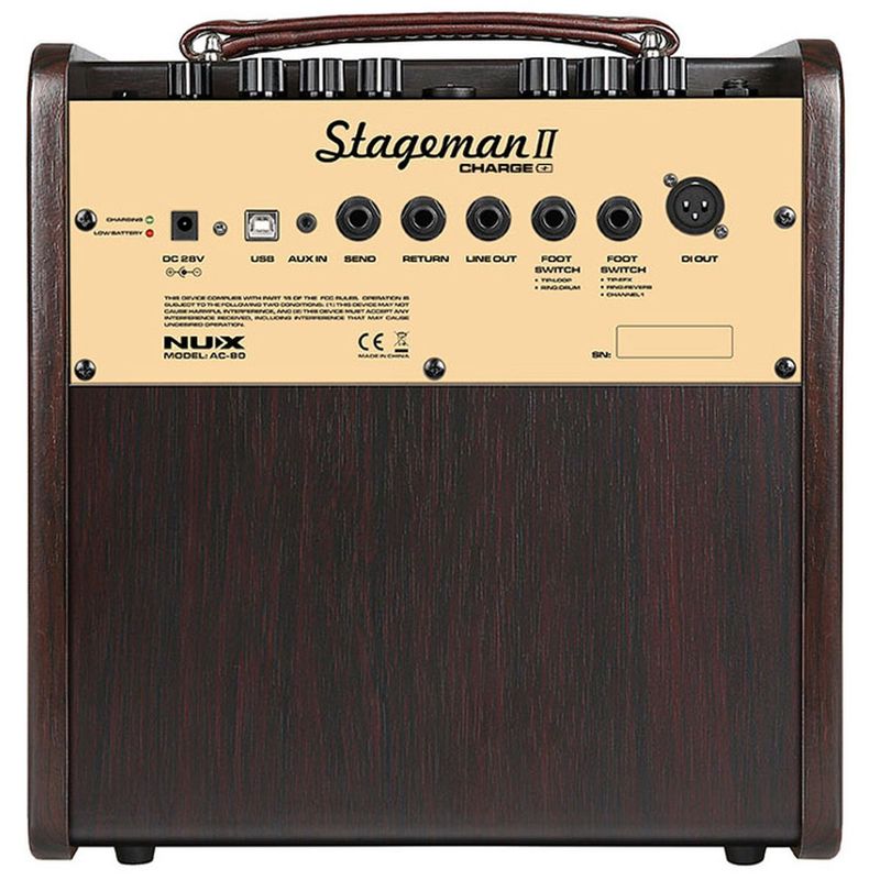 NUX AC 80 Stageman II Charge - Oppladbar forsterker for akustisk gitar