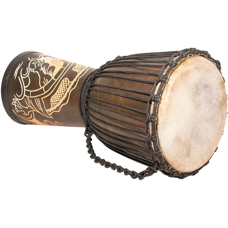 Djembe av mahogni 50 cm, Drage