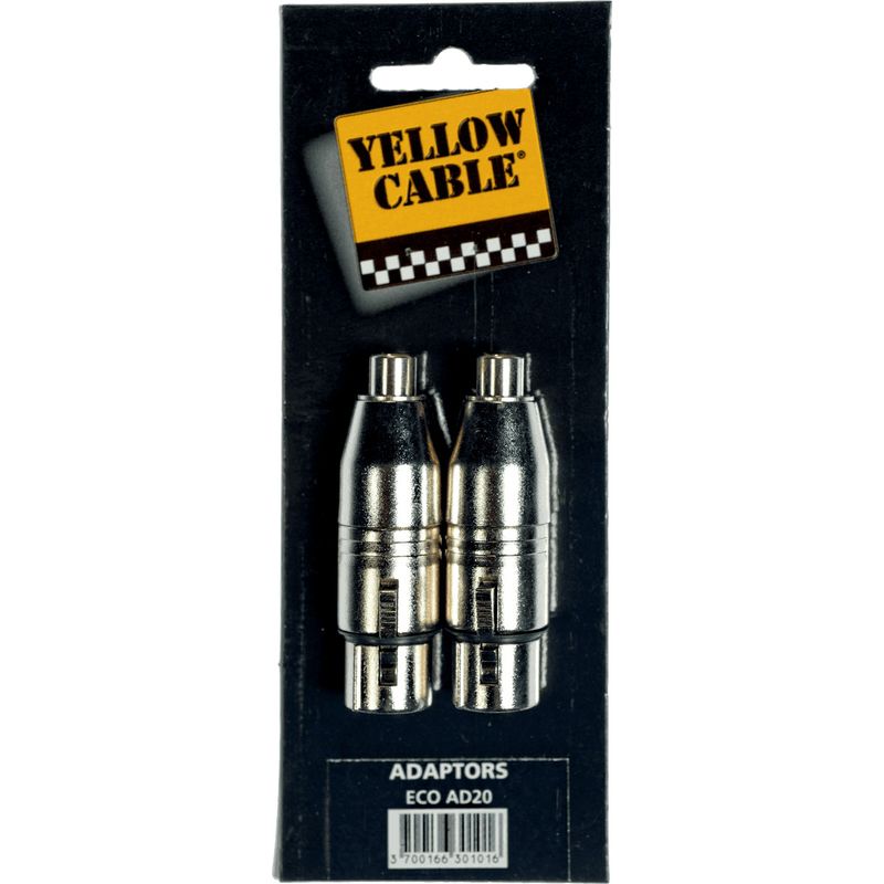 Yellow Cable AD20 - RCA hunn til XLR hunn adapter, 2 stk