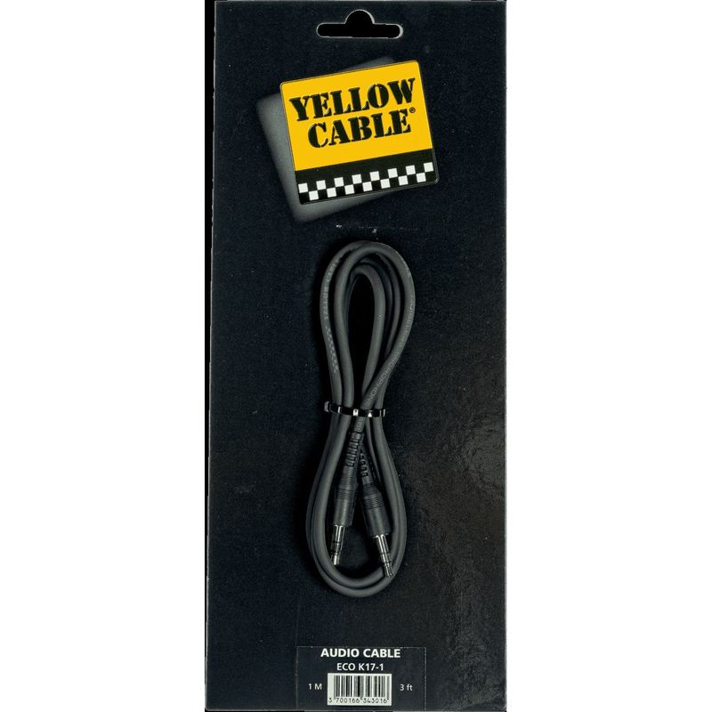 Yellow Cable K17-1 - Minijack stereo-kabel, 1m