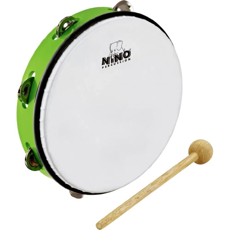 Meinl NINO24GG Tamburin med skinn og kølle 10