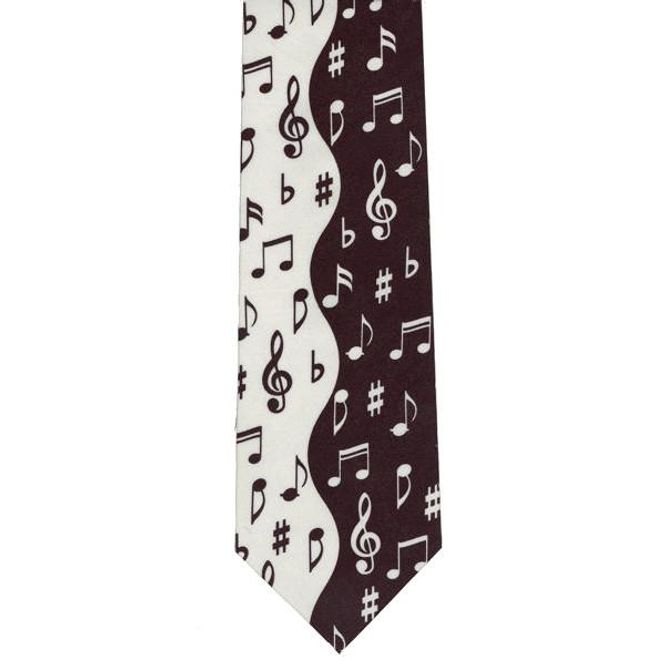 Hovedbilde Slips med noter, svart/hvitt, REG00040 / TS-172