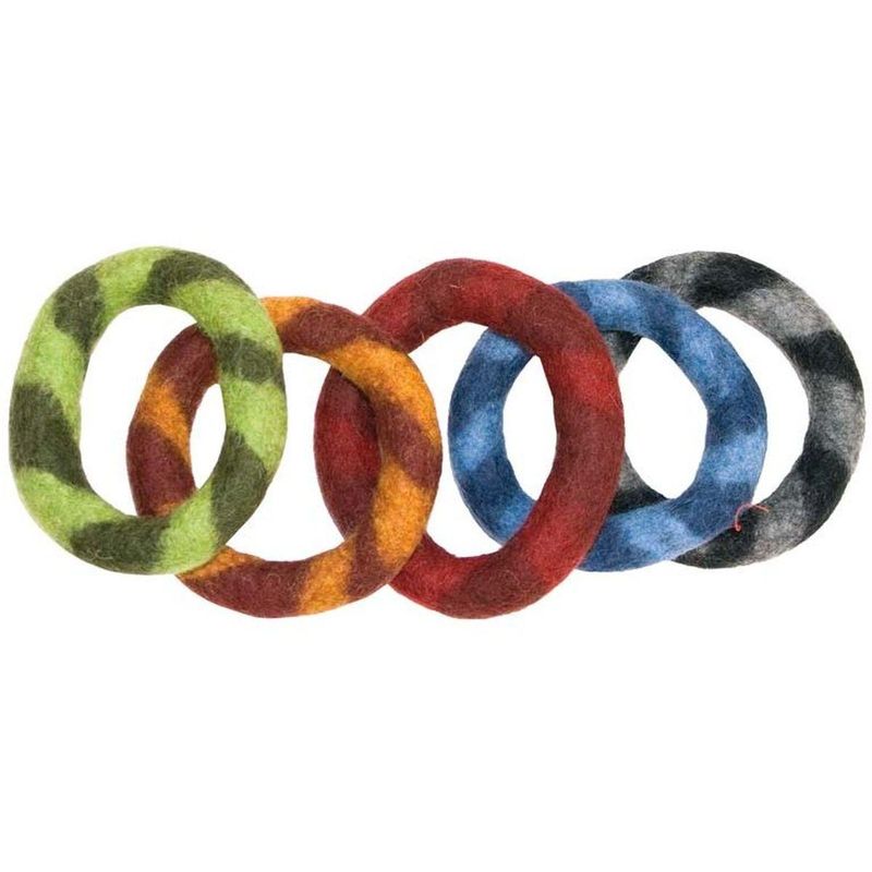 Filt-ring av saueull for syngebolle, 10 cm, S