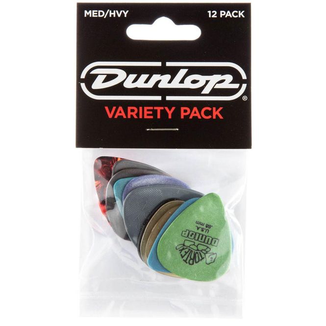 Hovedbilde Dunlop PVP-102 Variety Pack, 12 stk plekter Medium-Heavy