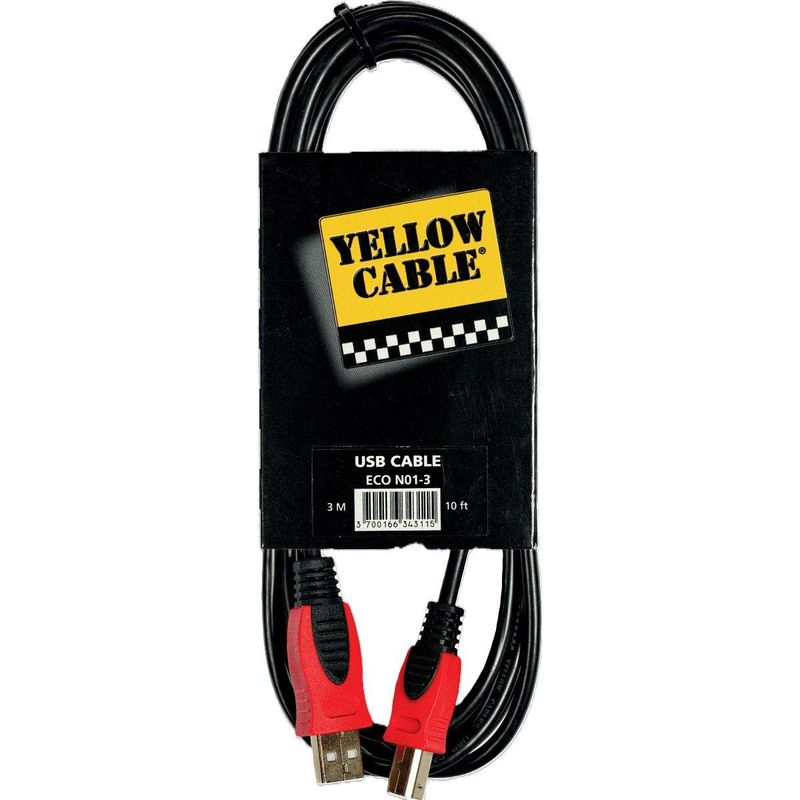Yellow Cable N01-3 USB A/B-kabel 3m