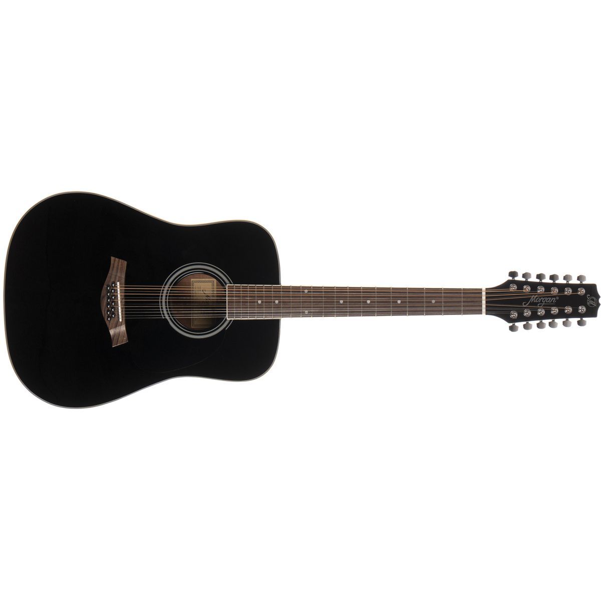 Morgan 12 W 120 S BK -12-strengs westerngitar svart