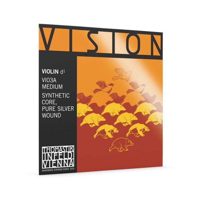 Hovedbilde Thomastik-Infeld Vision Fiolin enkeltstreng D 4/4 - Sølvomspunnet, Strong