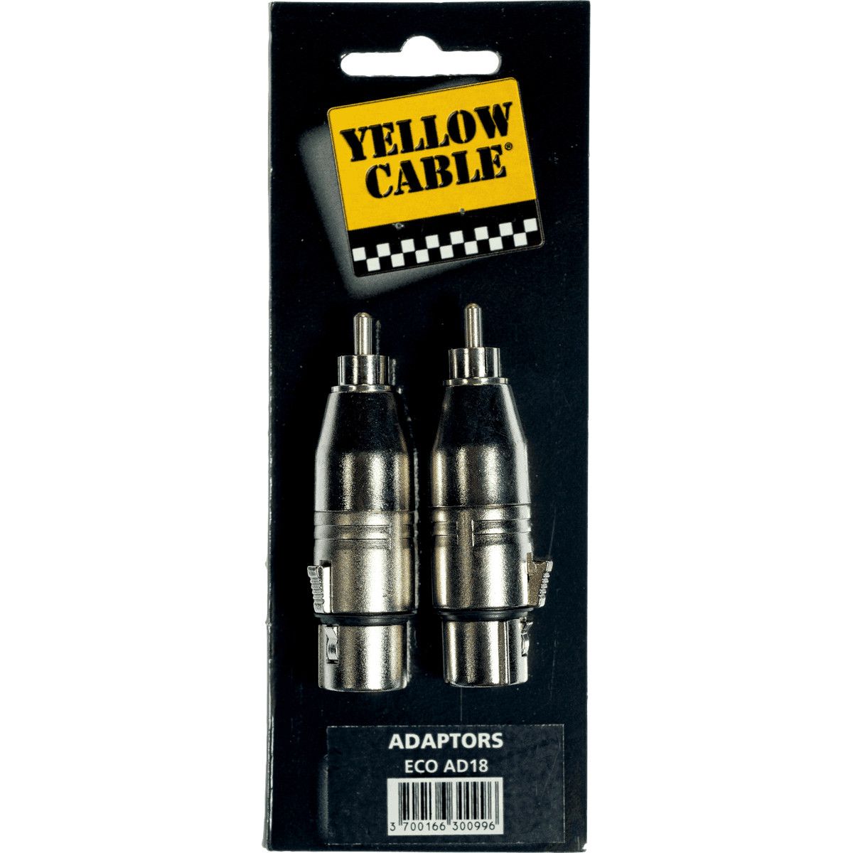 Yellow Cable AD18 - RCA hann til hunn XLR adapter, 2 stk