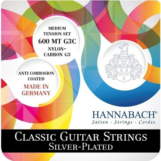 Hovedbilde Hannabach 600 MT G3C Strengesett klassisk gitar, Medium Tension