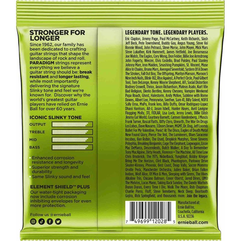 Ernie Ball 2028 Paradigm 7-strengs Regular Slinky 10-56 Elgitarstrenger