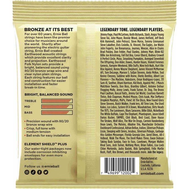 Hovedbilde Ernie Ball Earthwood 2002 Medium 013-056