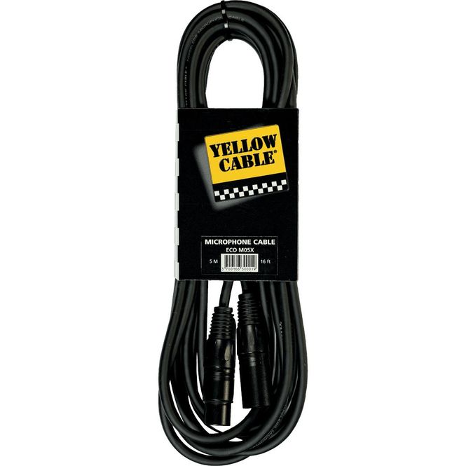 Hovedbilde Yellow Cable M05X - XLR hann til XLR hunn mikrofonkabel, 5m