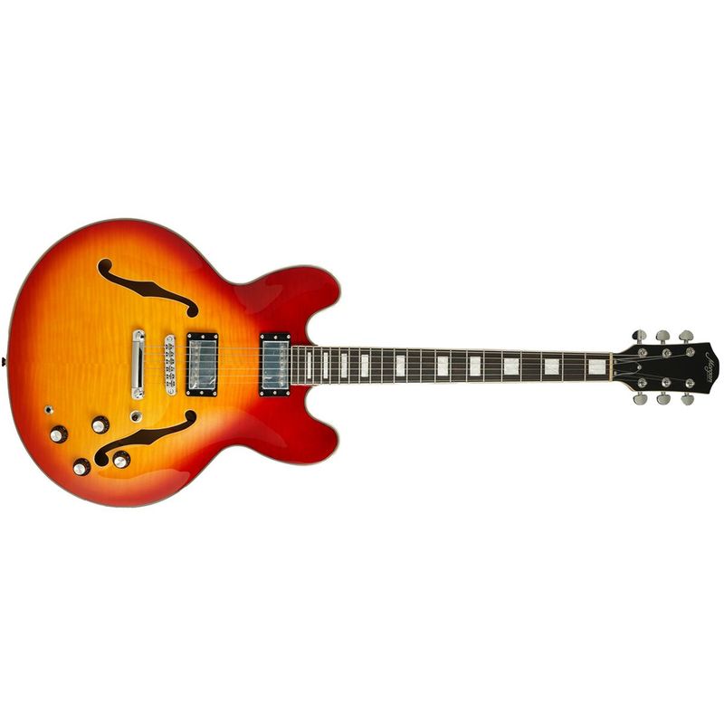 Morgan FL 35 FM VS halvakustisk elgitar, Vintage Sunburst