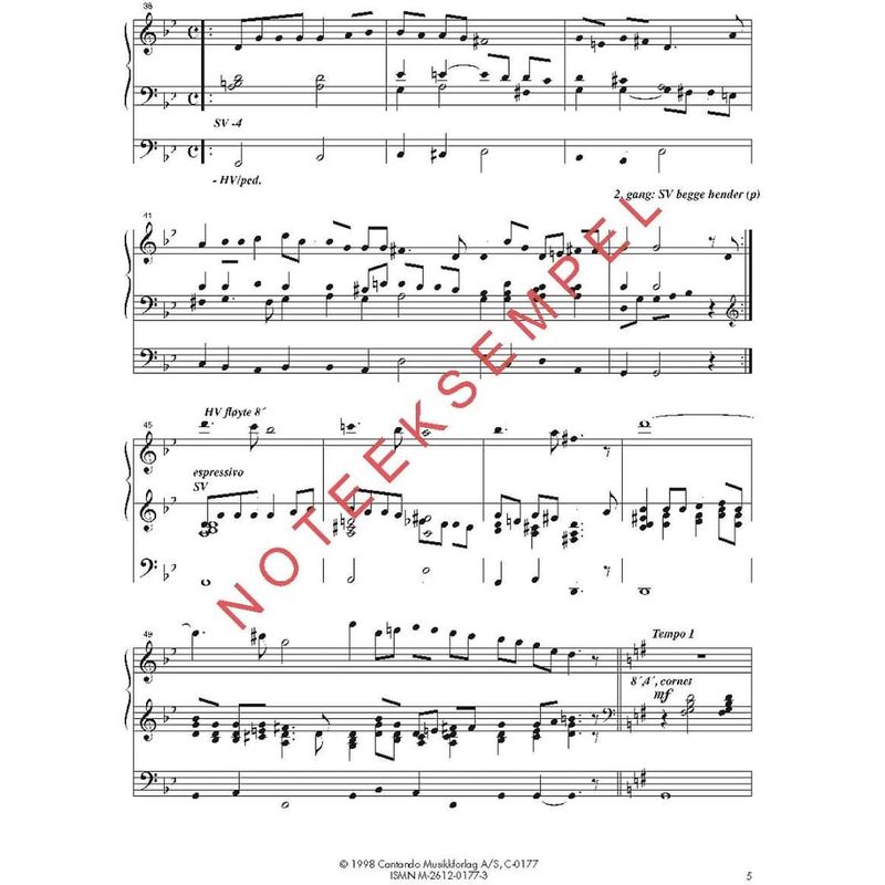 Festmusikk for orgel, hefte 5