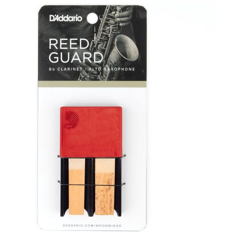 D'Addario DRGRD4ACPU Reed Guard IV Flis-etui Klarinett/Altsax, rød