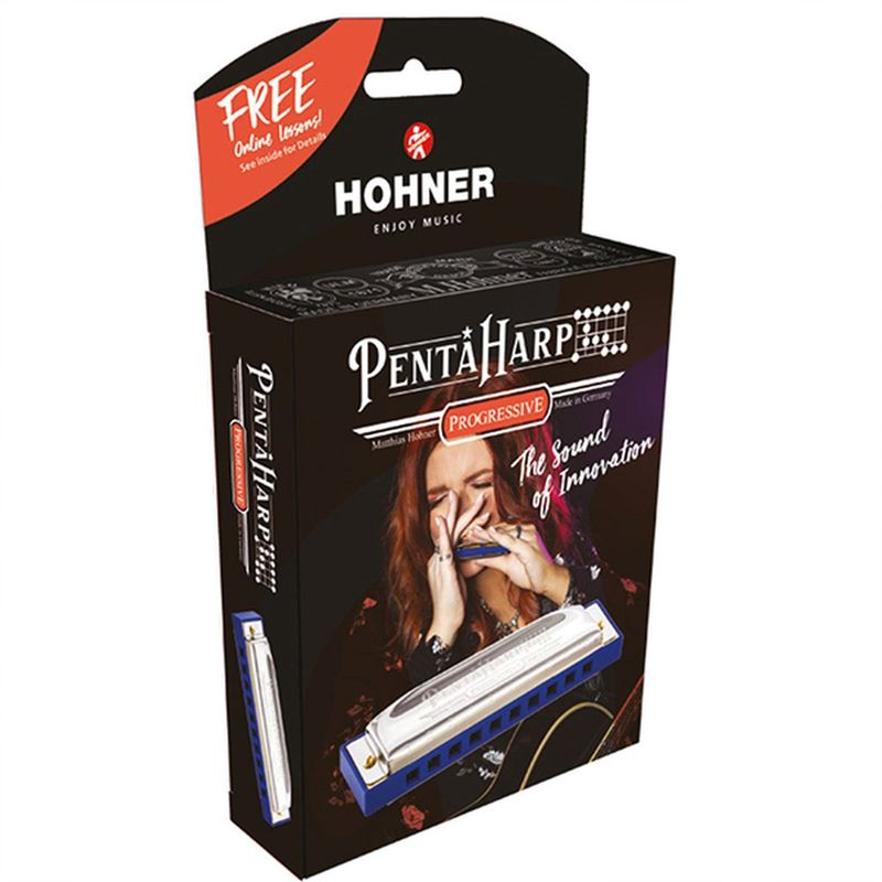 Hohner Pentaharp F-moll (Low F) Munnspill med bluesskala