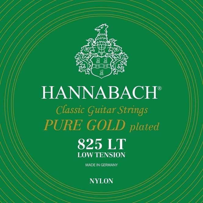 Hovedbilde Hannabach 825 LT Strengesett klassisk gitar, gullbelagt, Low Tension